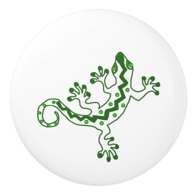 Gecko Lizard Cabinet Knob (Front)