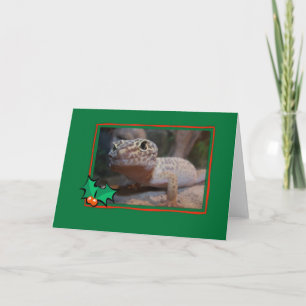 Gecko Lizard Christmas Card