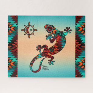 Gecko Lizard Et Sun Jigsaw Puzzle Puzzle