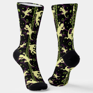 Gecko Lizard Ethnic Pattern Socks