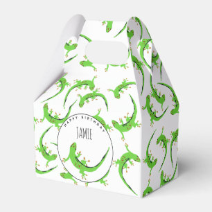 Gecko Lizard Reptile Birthday Party Favor Box