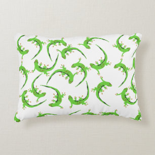 Gecko Lizard Reptile Pattern  Accent Pillow