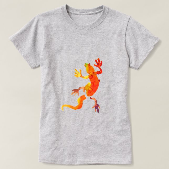 Gecko lizard wildlife eco reptile T-Shirt (Design Front)