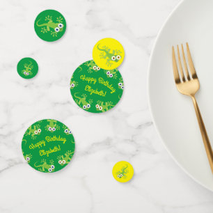 Gecko Lizards Birthday Party Cute Kids Confetti