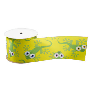 Gecko Lizards Birthday Party Cute Kids Satin Ribbo Ribbon