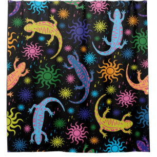 Gecko Lizards Multi-Coloured All Over Print