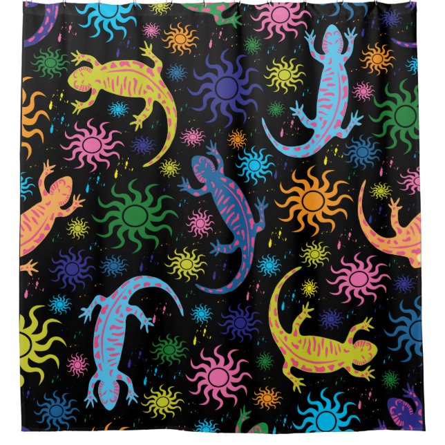 Gecko Lizards Multi-Coloured All Over Print (Front)