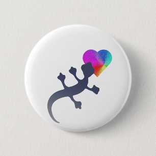 Gecko Love 2 Inch Round Button