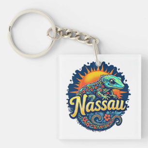 Gecko Nassau Bahamas Caribbean Keychain