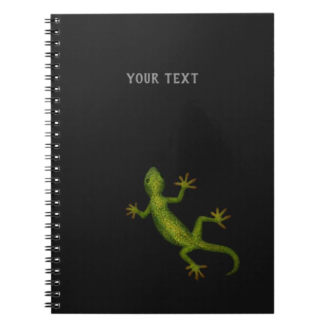 Gecko Notebook with (or without) your Text (Front)