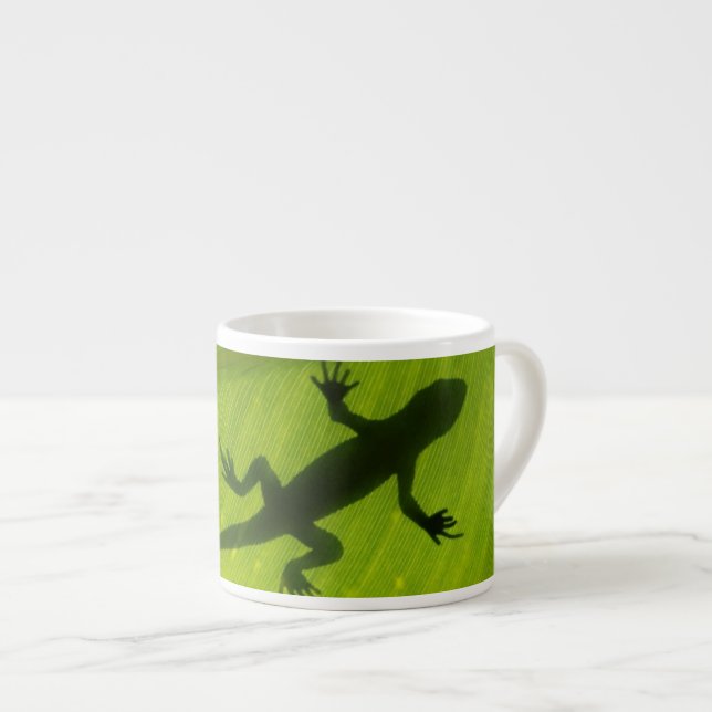 Gecko Silhouette Espresso Cup (Front Right)