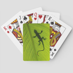 Gecko Silhouette Playing Cards