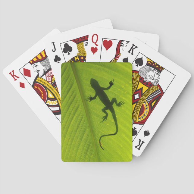 Gecko Silhouette Playing Cards (Back)