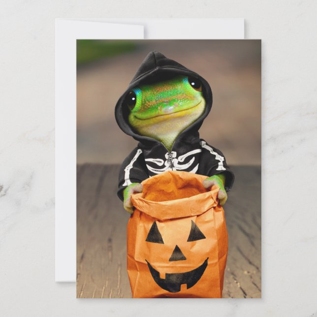 Gecko Skeleton Invitation (Front)