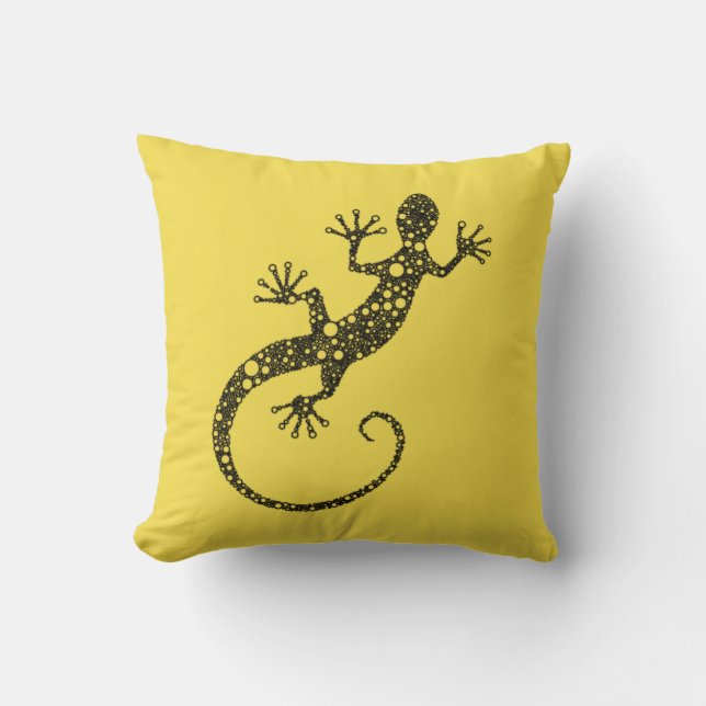 Gecko Throw Pillow (Front)