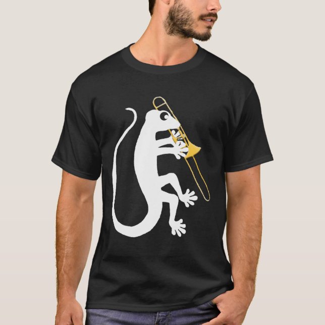Gecko Trombone Shirt (dark shirts) (Front)