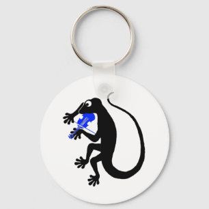 Gecko Violin Keychain