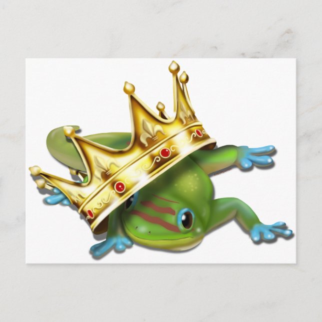 Gecko with crown  postcard (Front)