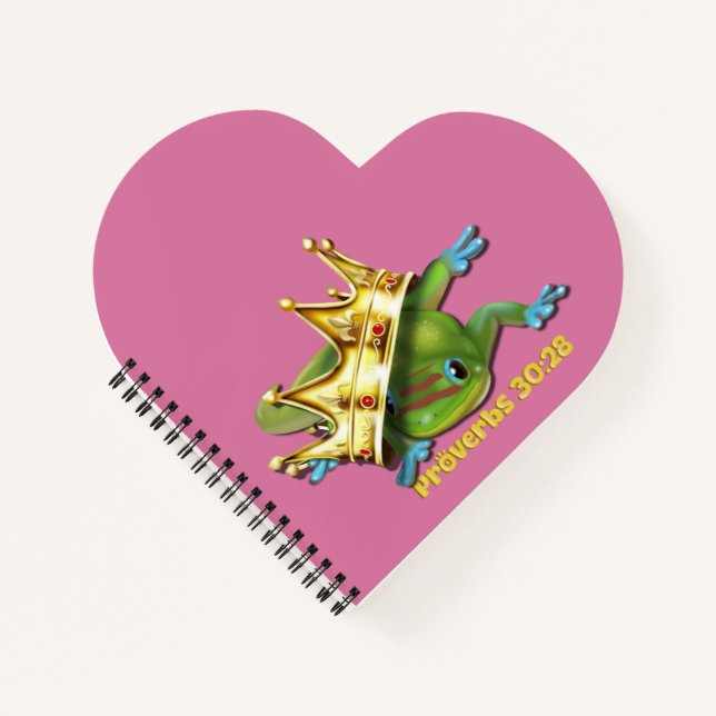 Gecko with crown—Proverbs  Notebook (Front)