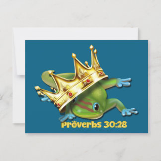 Gecko with crown—Proverbs  Postcard