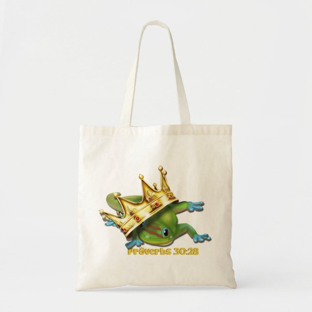 Gecko with crown—Proverbs  Tote Bag (Front)