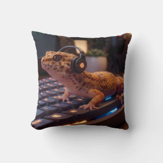 GeckoDev // Cyberpunk Programmer Lumbar Pillow