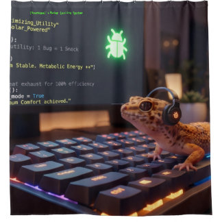 GeckoDev Personalized Cyberpunk Programmer Shower