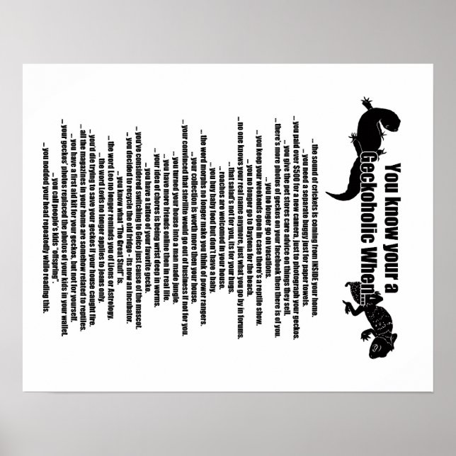 Geckoholic Poster (Front)