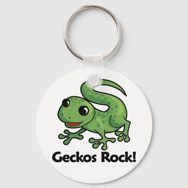 Geckos Rock! Keychain (Front)