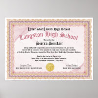 GED General High School Equivalency Diploma Copy