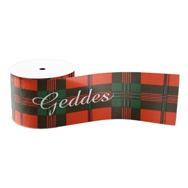 Geddes clan Plaid Scottish kilt tartan Grosgrain Ribbon (Spool)