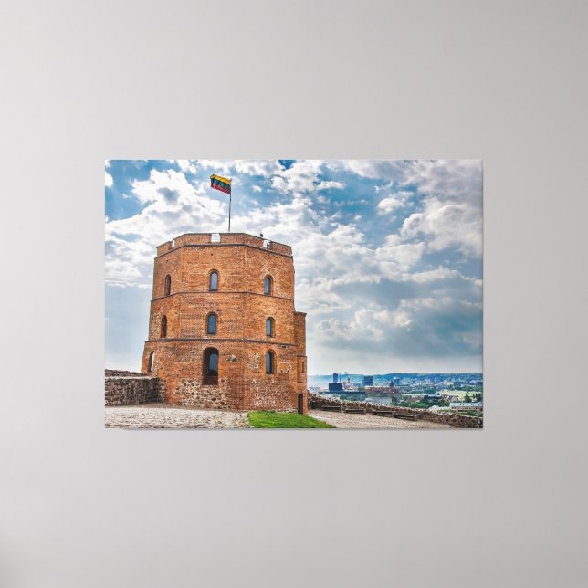 Gediminas tower in Vilnius, Lithuania Canvas Print (Front)