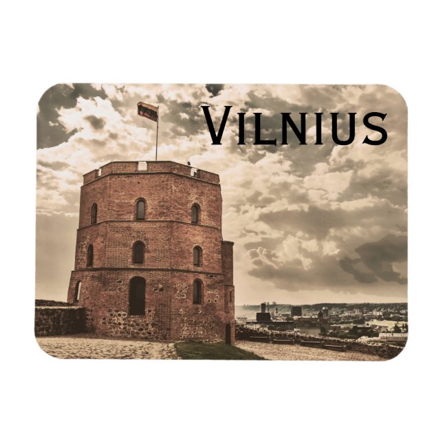 Gediminas tower of Vilnius Magnet (Horizontal)