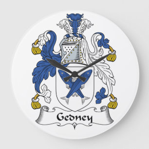Gedney Family Crest Large Clock