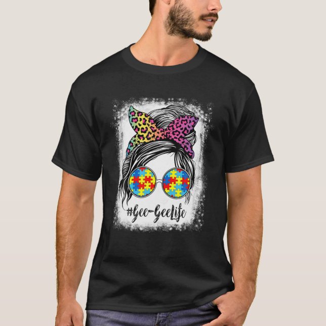 Gee-Gee Life Bleached Gee-Gee Life Rainbow Leopard T-Shirt (Front)