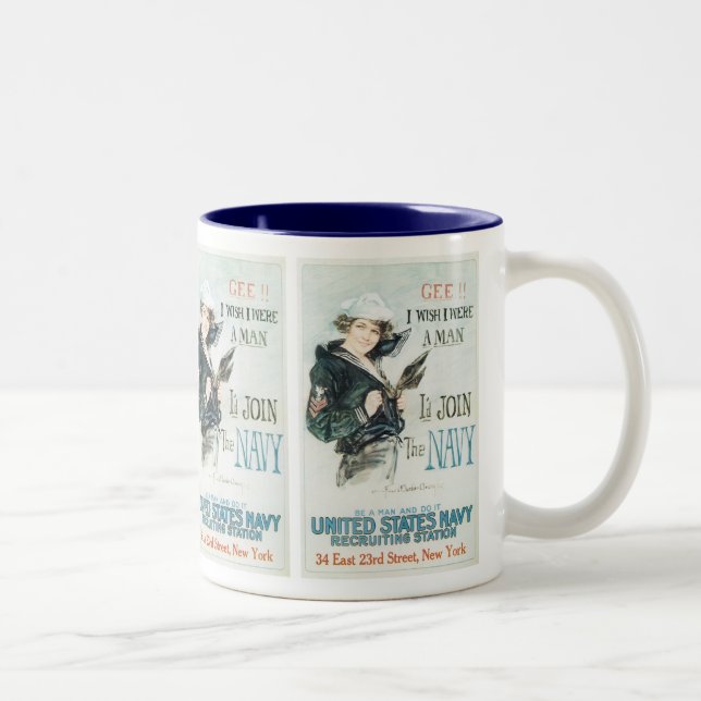 Gee!! I Wish I were a Man Two-Tone Coffee Mug (Right)
