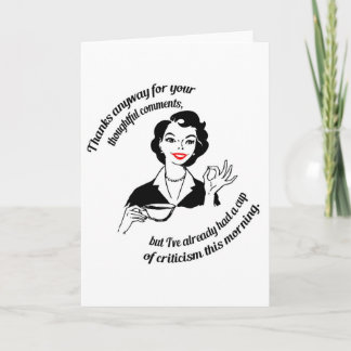 Gee, thanks... but no thanks. thank you card