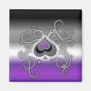 Geebot's ace spade logo square pride flag magnet