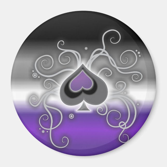 Geebot's ace spades pride flag magnet customizable (Front)