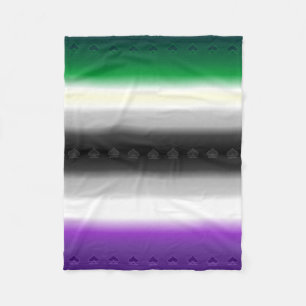 Geebot's Aro Ace Gradient Pride Flag with Spades Fleece Blanket