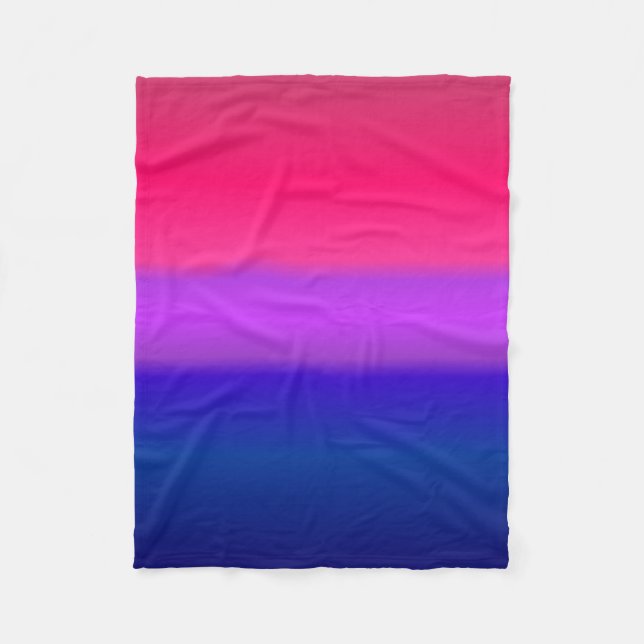 Geebot's Bisexual Bi Colours Gradient Pride Flag Fleece Blanket (Front)