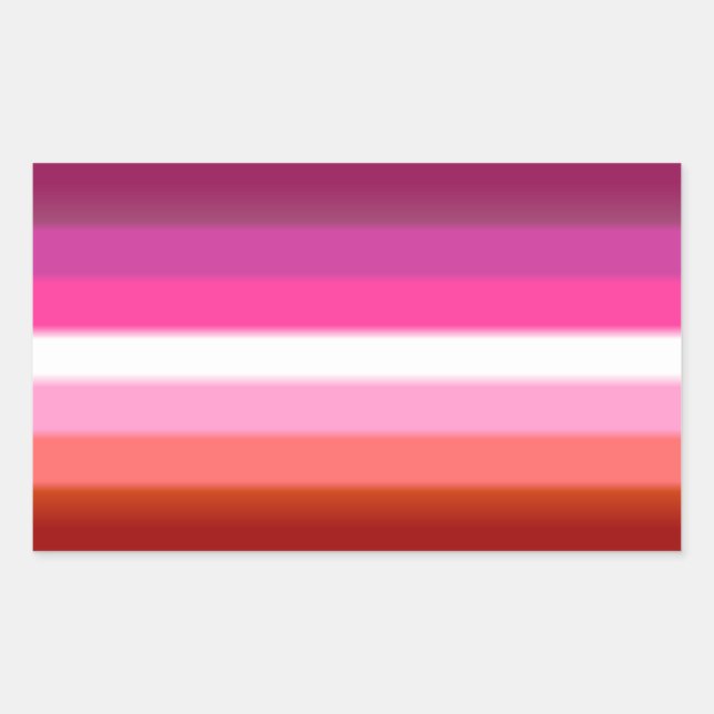 Geebot's Lesbian (lipstick) Gradient Pride Flag Sticker (Front)