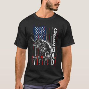 Geedad Fishing American Flag Vintage T-Shirt