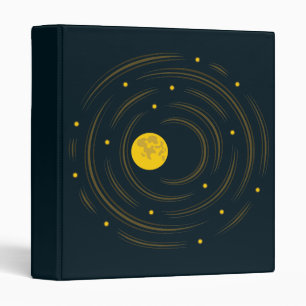 Geek Abstract Stars And Moon Binder