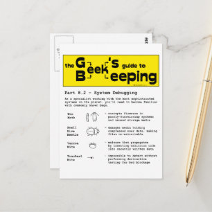 Geek Beekeeping (Debugging) - Postcard