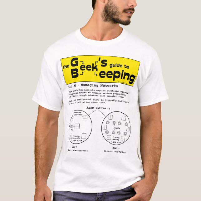 Geek Beekeeping (Networks) - White T-shirt (Front)