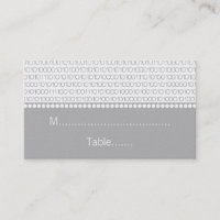 Geek Chic Mariage Cartes de Place, Gris