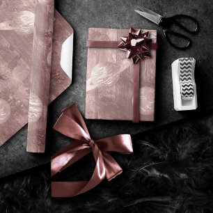 Geek Chic Wedding   Copper Rose Gold Solar System Wrapping Paper