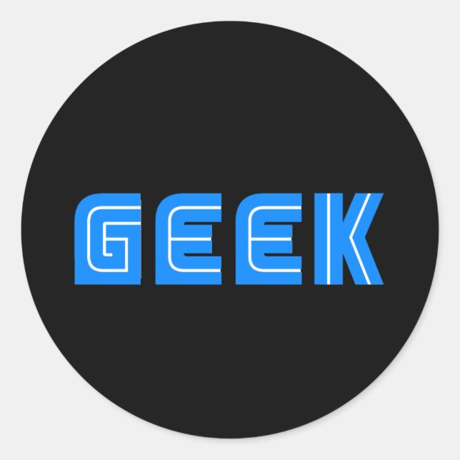 Geek Classic Round Sticker (Front)