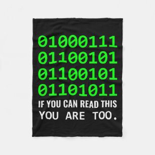 Geek Computer Binary Code Software Developer  Fleece Blanket